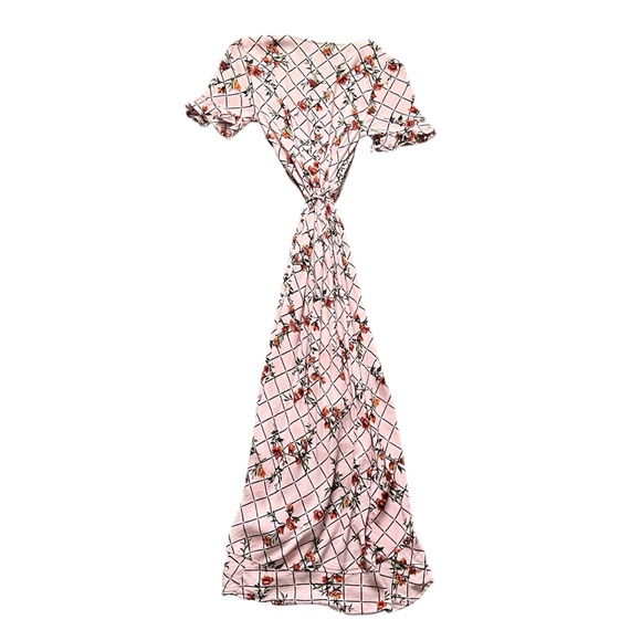Forever 21 Size S Pink Floral Maxi Wrap Dress - Picture 4 of 4